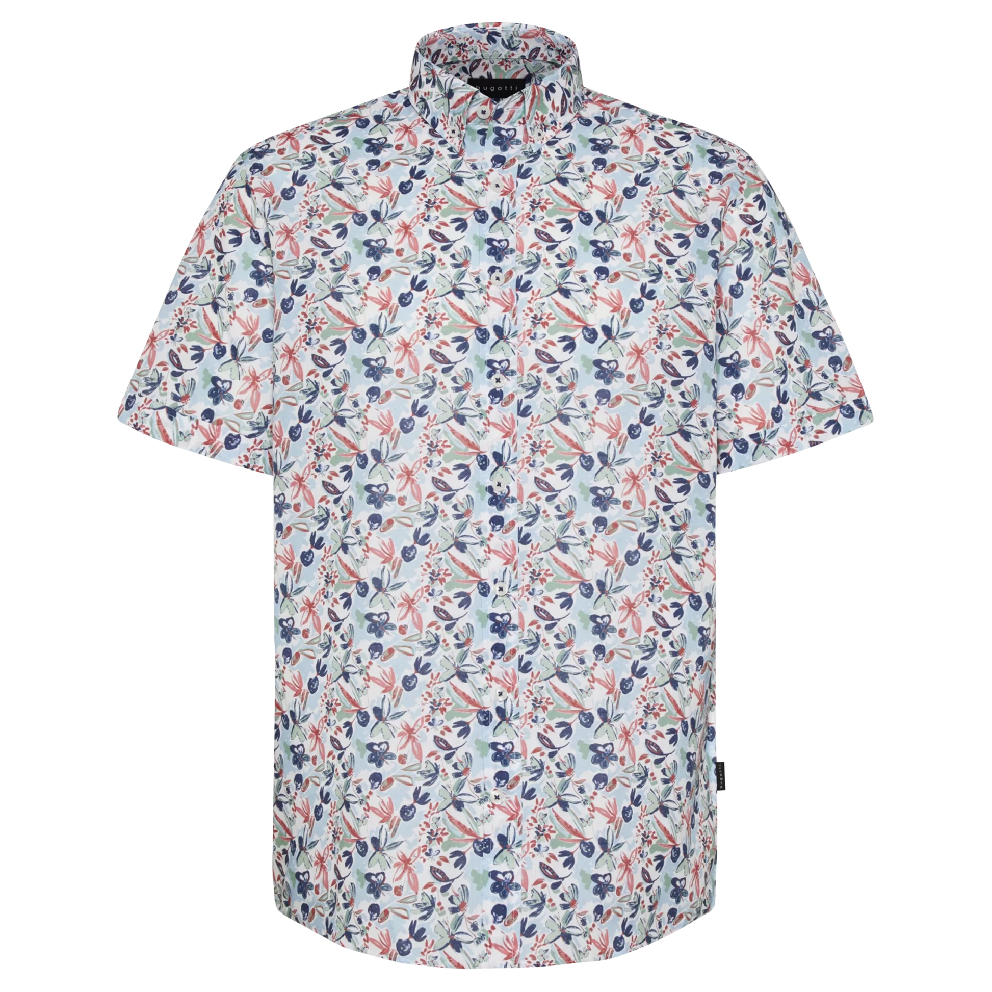 Bugatti Men's Short Sleeve Shirt - Floral Print