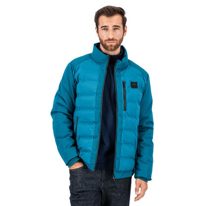 Fynch-Hatton Dark Teal Soft Zip Up Jacket with Practical Pockets