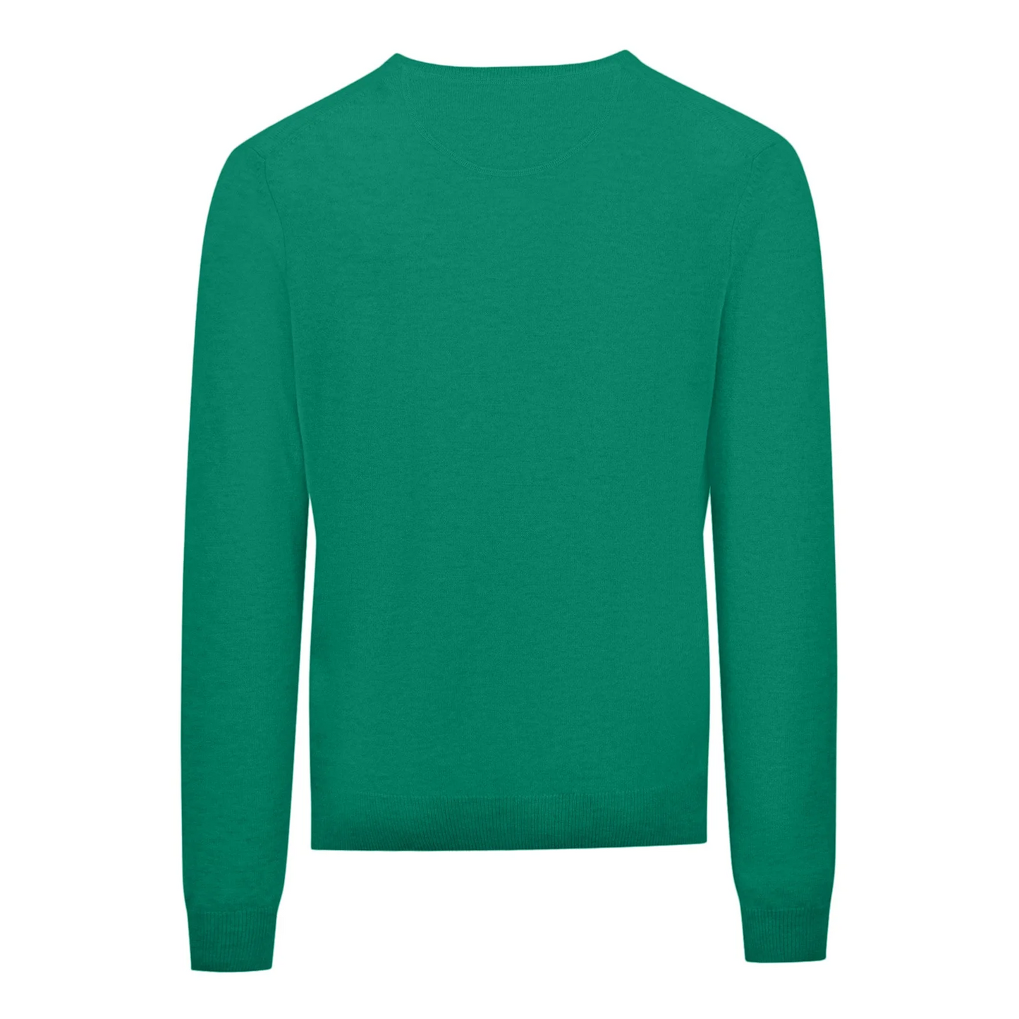 Fynch-Hatton Green V-Neck Wool-Cashmere Sweater