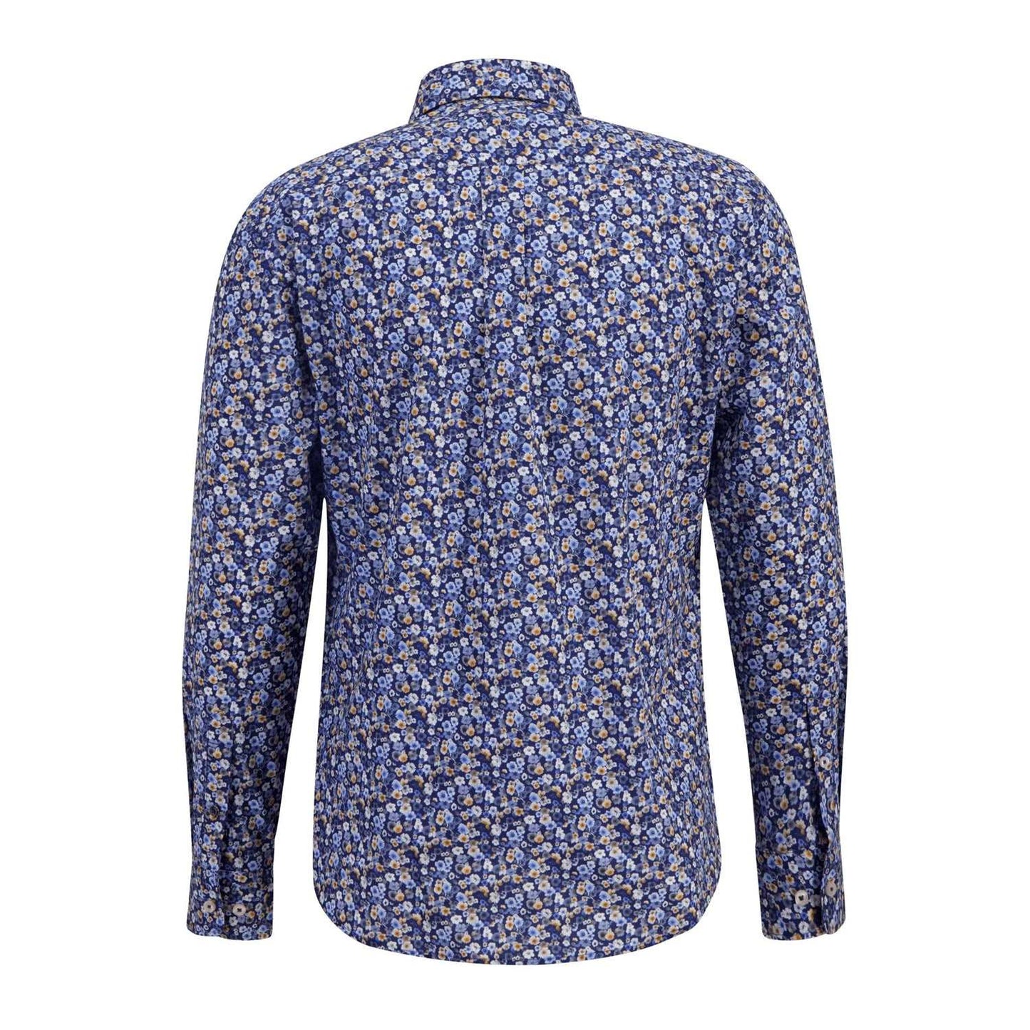 Fynch-Hatton Men's Long Sleeve Navy Floral Print Shirt