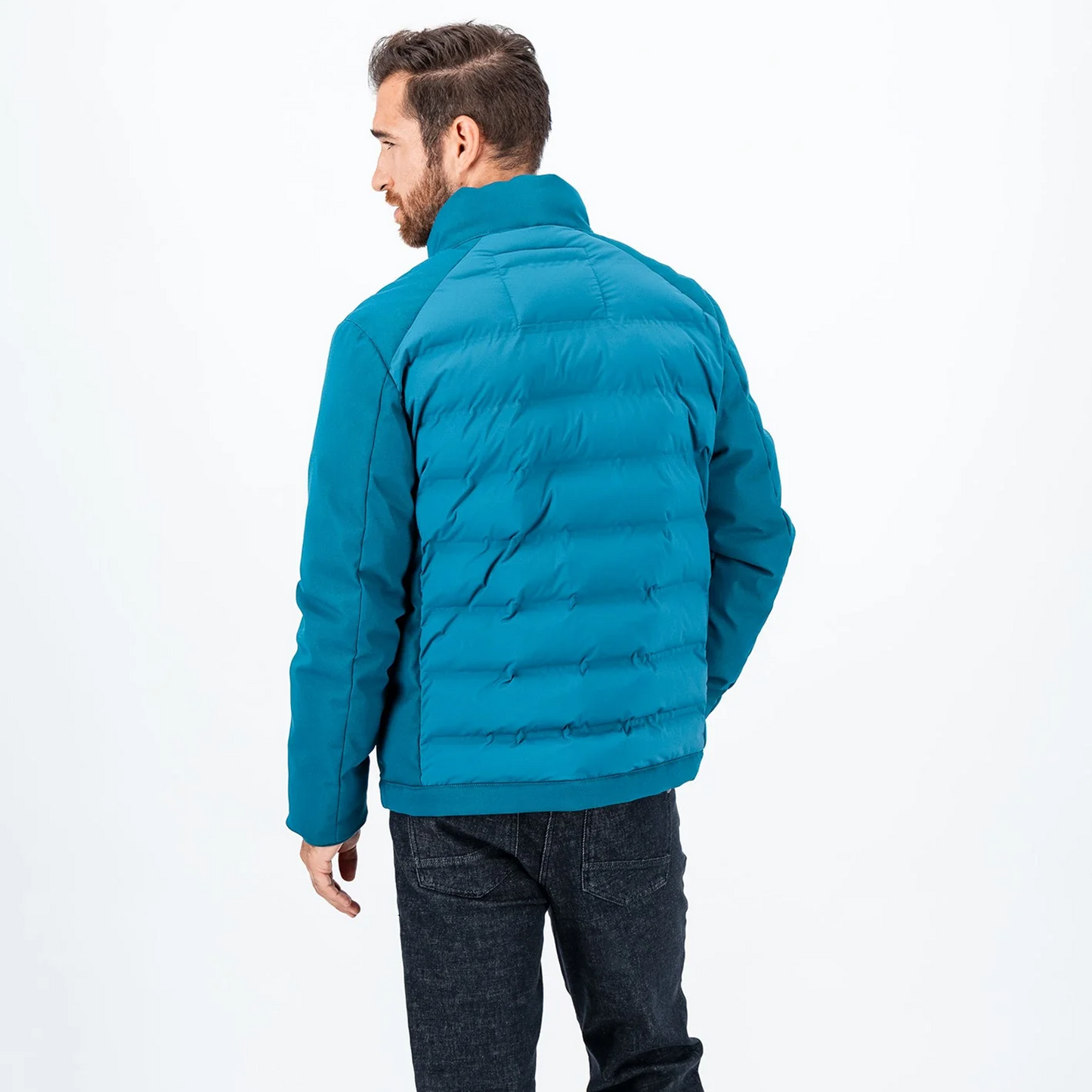 Fynch-Hatton Dark Teal Soft Zip Up Jacket with Practical Pockets