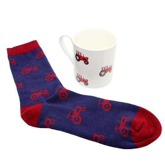 Dalaco Red Tractor Mug & Sock Gift Set for Men