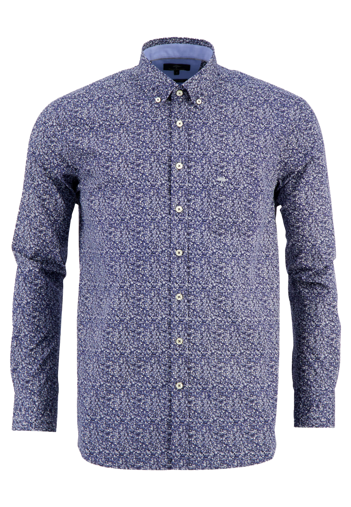 Fynch-Hatton Fancy Prints Long Sleeve Shirt Navy