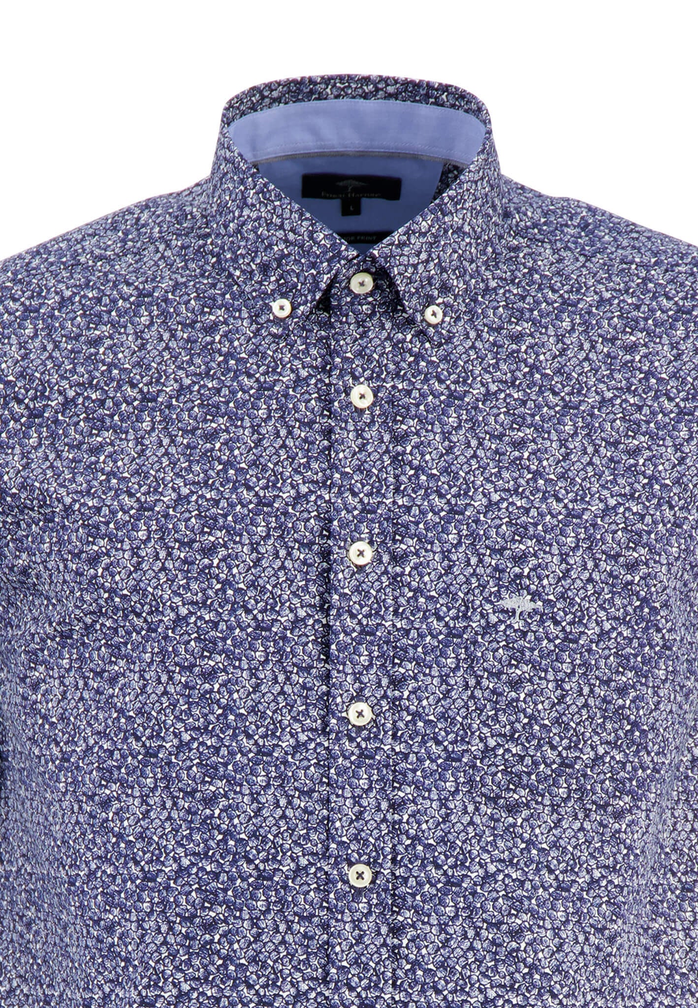 Fynch-Hatton Fancy Prints Long Sleeve Shirt Navy