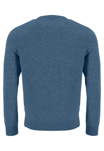 Fynch-Hatton V Neck Merino/Cashmere Blue